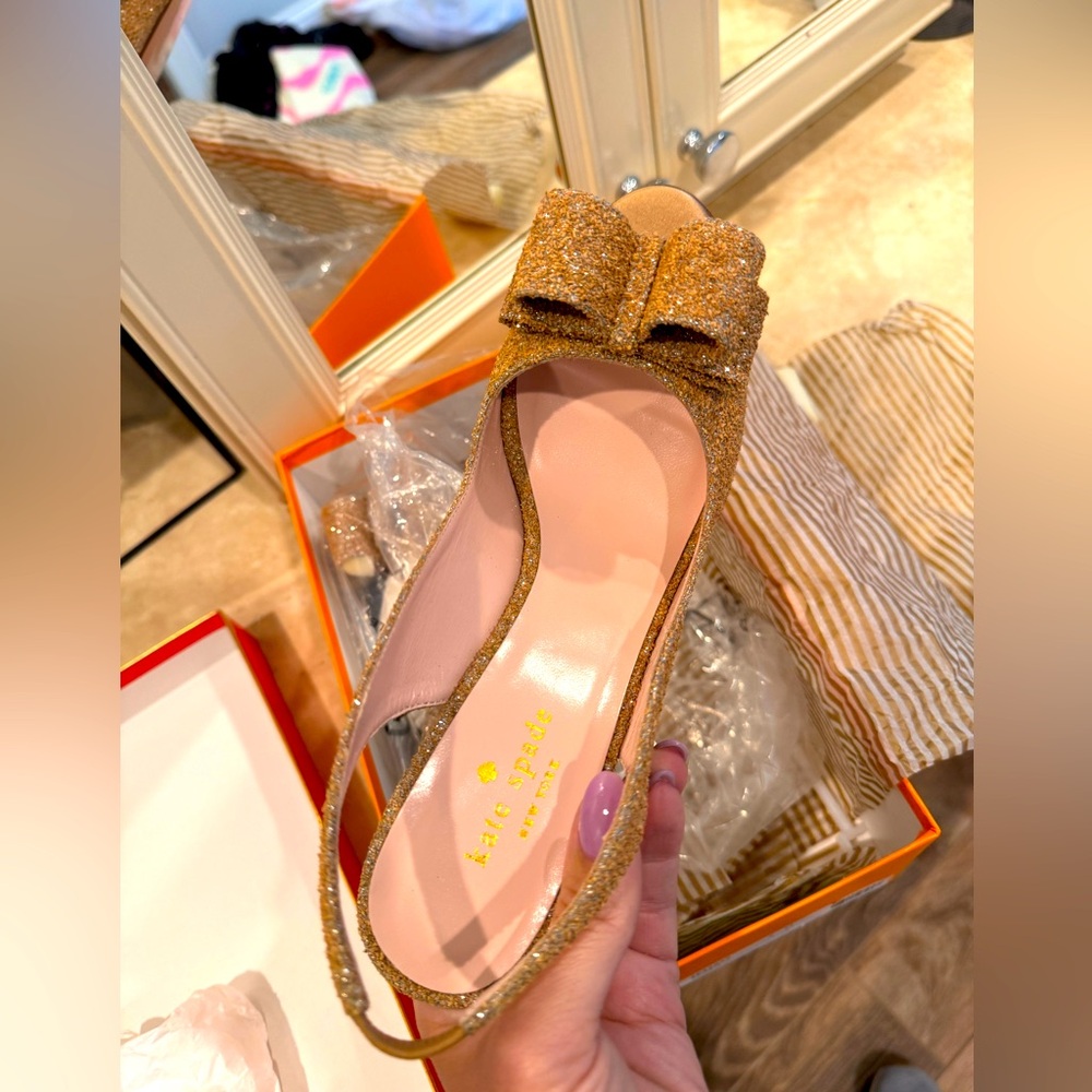 Kate Spade Celeste glitter heels
